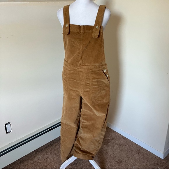 Patagonia Tan Stand Up Cropped Corduroy Overalls size 4 - Picture 3 of 10